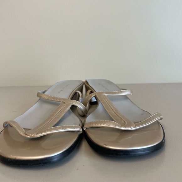 ALDO Lulu metallic low heel comfort heel block heel strappy sandals womens s 8.5 - Picture 5 of 7